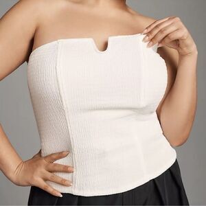 Anthropologie Porridge Tube Top in Ivory NEW Size XL